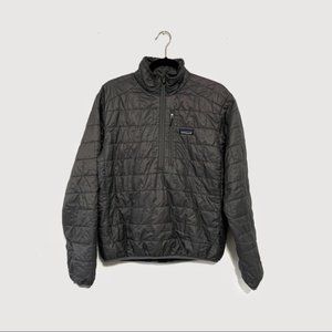 Patagonia Men's Quilted Puffer Jacket in Charcoal Gray